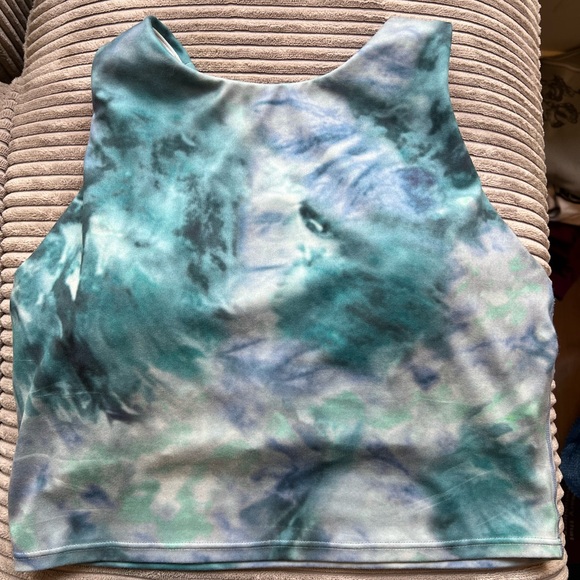 Athleta Conscious Crop Size Small, Blue Tie Dye - Picture 3 of 10